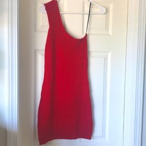 Size Small, one shoulder red dress from Forever 21
